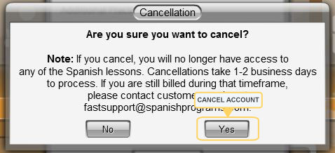 Agree to cancel