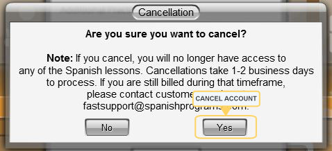 Agree to cancel